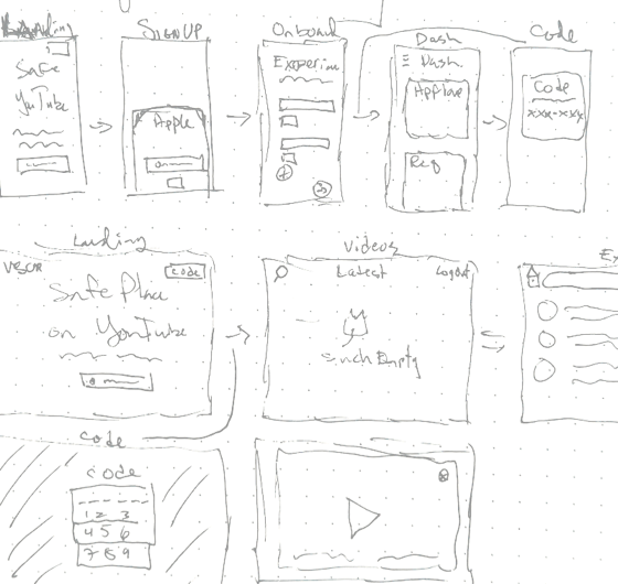 Early sketch of the app